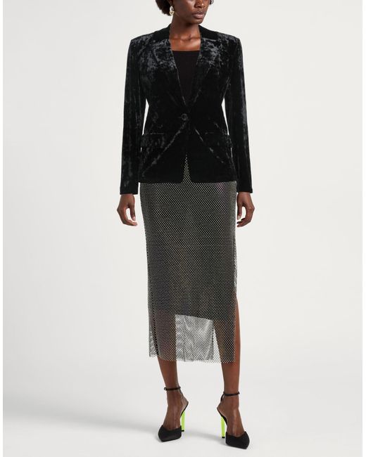 Patrizia Pepe Black Blazer Polyester, Elastane