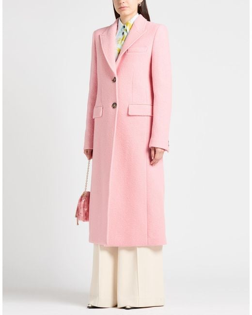 MSGM Pink Coat Virgin Wool