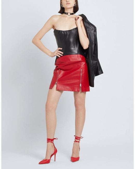 8 by YOOX Red Mini Skirt