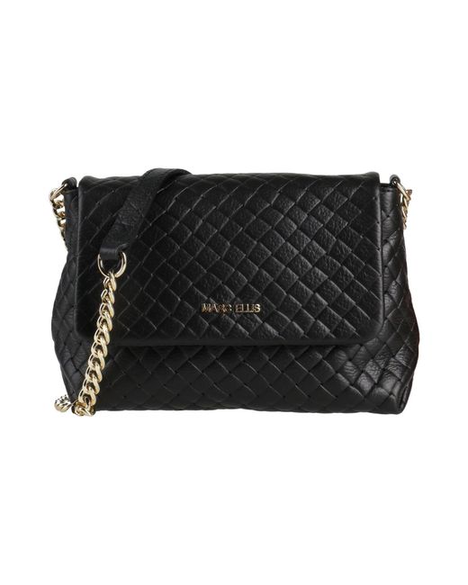 Marc Ellis Black Cross-Body Bag Leather