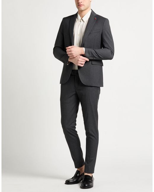 MULISH Blue Suit Polyester, Viscose, Elastane for men