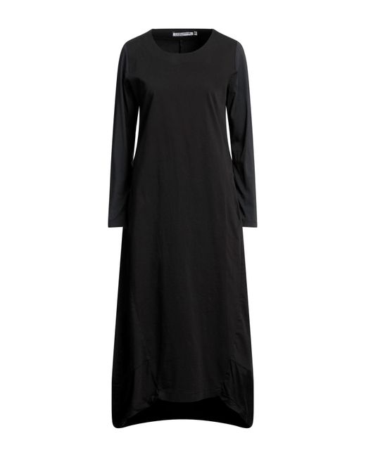 European Culture Black Midi Dress