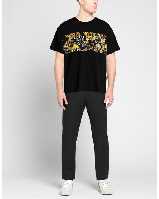 Versace Jeans Couture Black T-Shirt Cotton for men