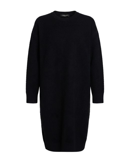 Fabiana Filippi Blue Midi Dress Virgin Wool, Silk, Cashmere