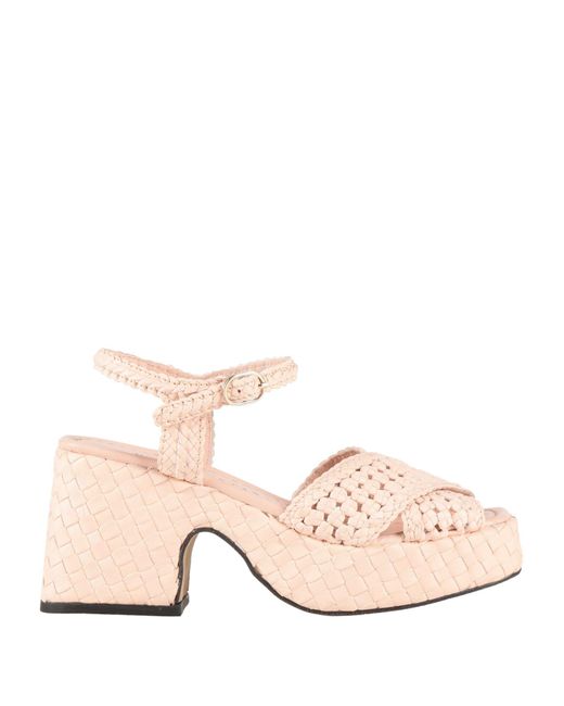 Pons Quintana Pink Light Sandals Leather