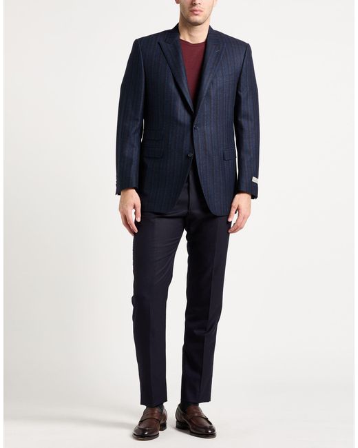 Canali Blue Blazer Wool for men