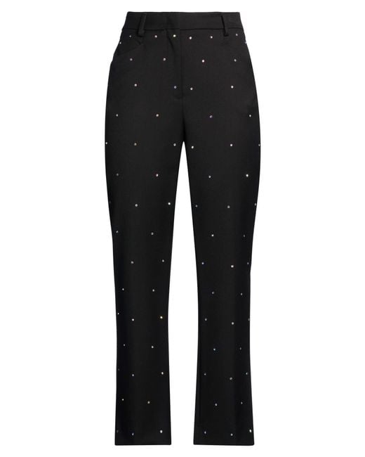 Manuel Ritz Black Pants Polyester, Viscose, Elastane