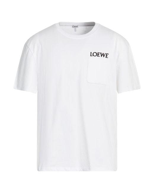 Loewe White T-Shirt Cotton, Polyester, Elastane for men