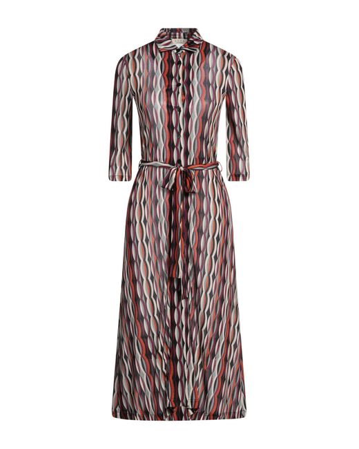 Siyu Purple Midi-Kleid