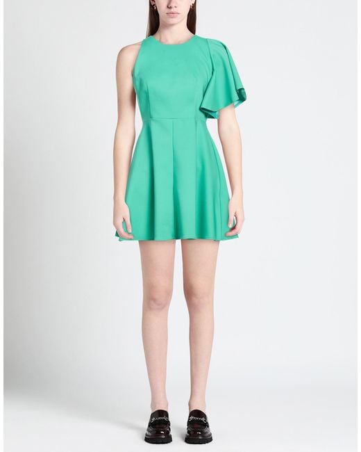 Compagnia Italiana Green Mini Dress Cotton, Polyamide, Elastane