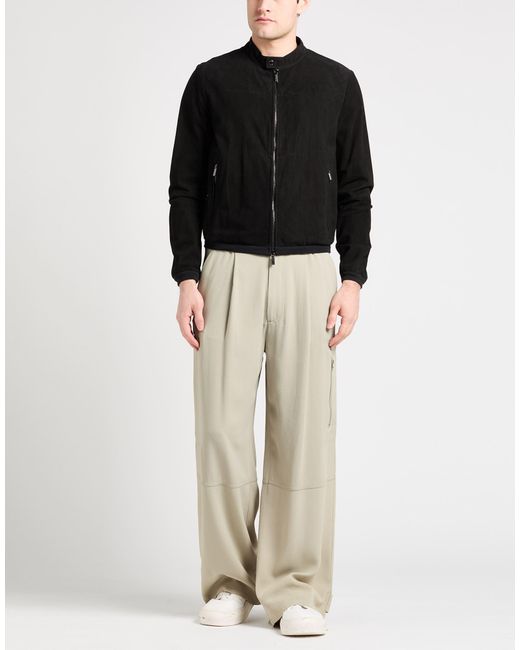 Moorer Black Jacket Leather for men