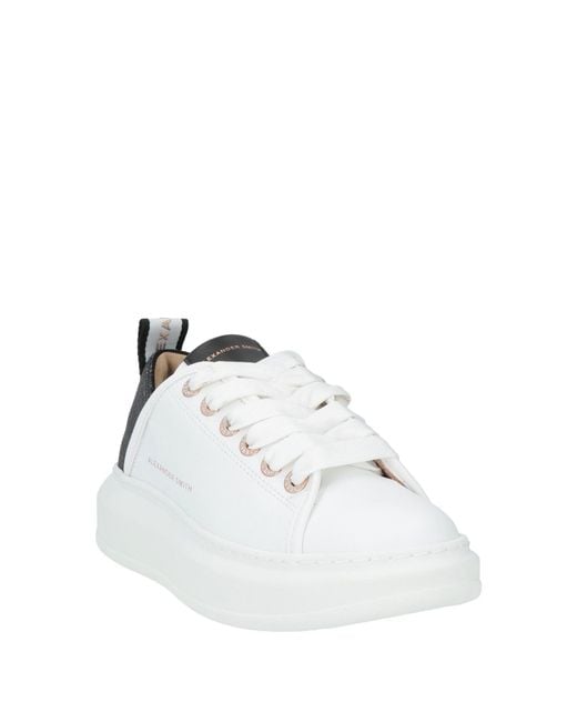 Alexander Smith White Sneakers Textile Fibers