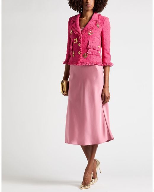 Elisabetta Franchi Pink Fuchsia Blazer Cotton, Viscose, Polyamide