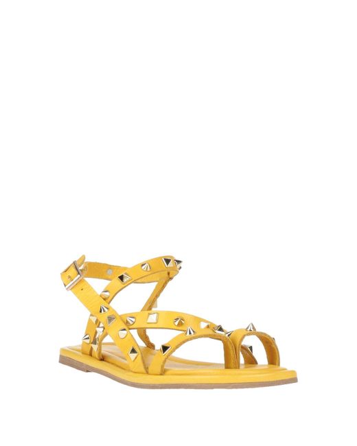 CafeNoir Yellow Thong Sandal