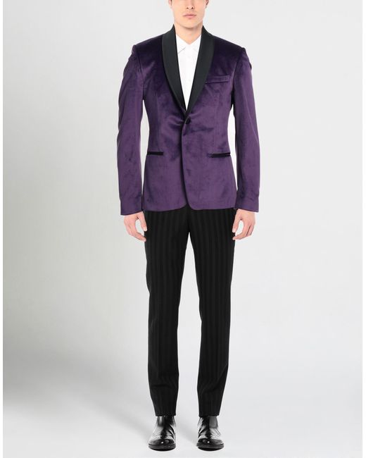 Alessandro Dell'acqua Purple Blazer Polyester for men