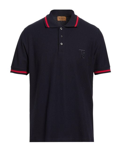 Tod's Blue Midnight Polo Shirt Cotton, Polyester, Elastane for men