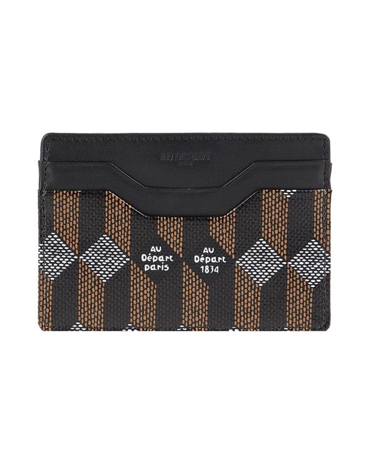 AU DEPART Black Cardholder Leather