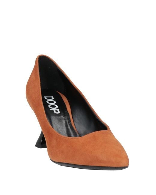 Doop Brown Tan Pumps Leather