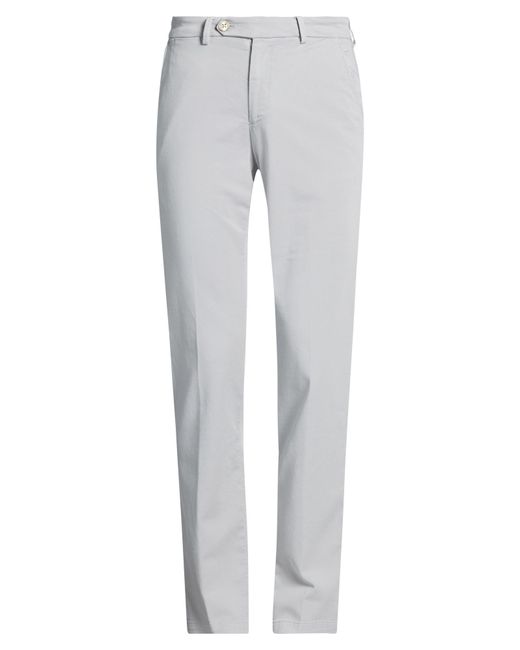 Manuel Ritz Gray Pants Cotton, Polyamide for men