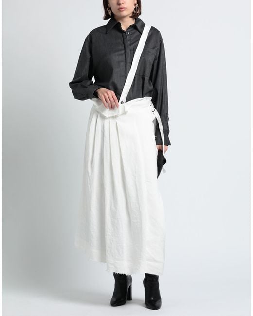 Isabel Benenato White Midi Skirt
