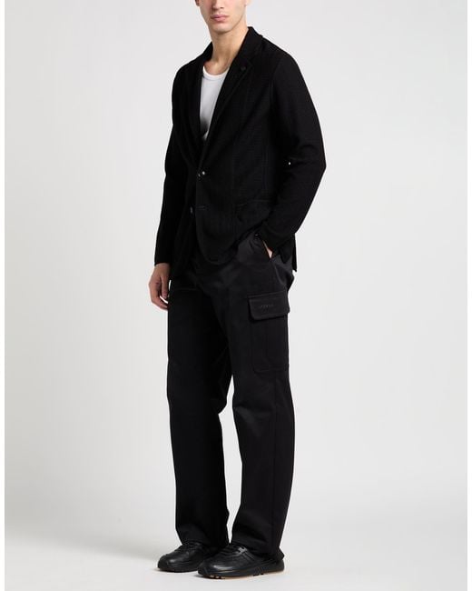 Versace Black Pants Cotton, Polyester for men