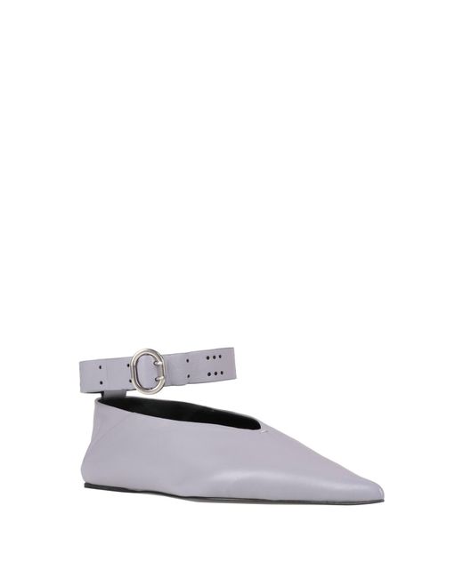 Jil Sander White Ballet Flats