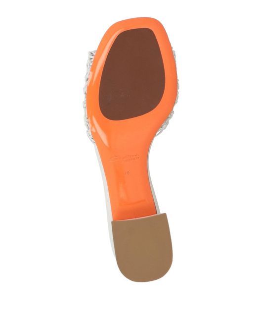 Santoni White Sandals