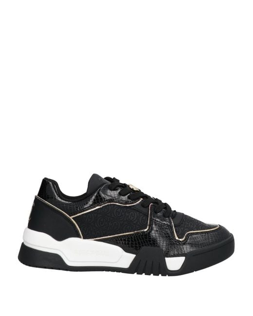 Just Cavalli Black Sneakers Textile Fibers