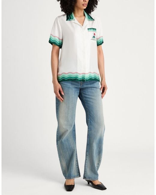 Casablanca Green Shirt Silk