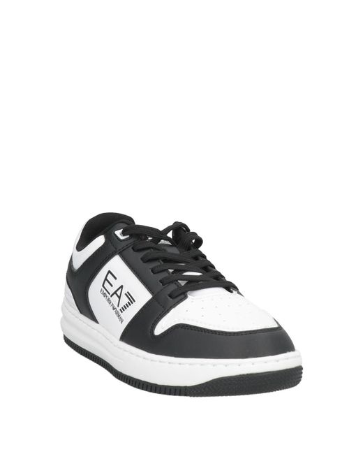 EA7 White Sneakers Polyester, Polyurethane for men