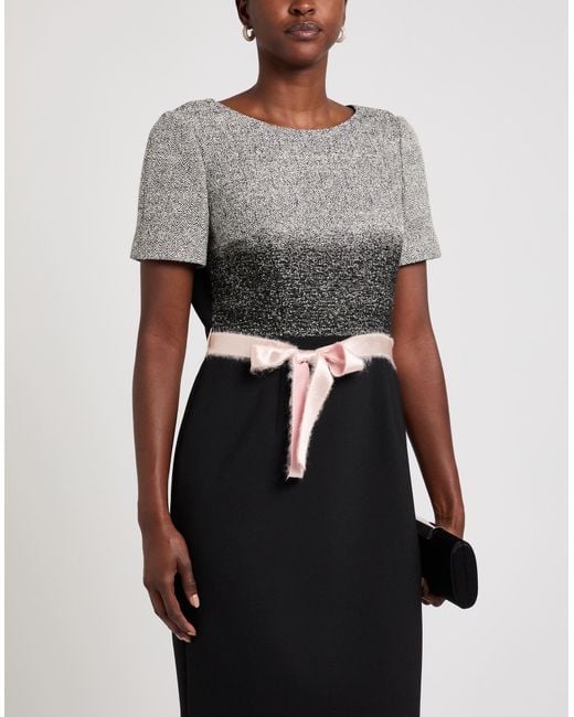 Paule Ka Gray Midi Dress Wool, Viscose, Acrylic, Polyester, Virgin Wool