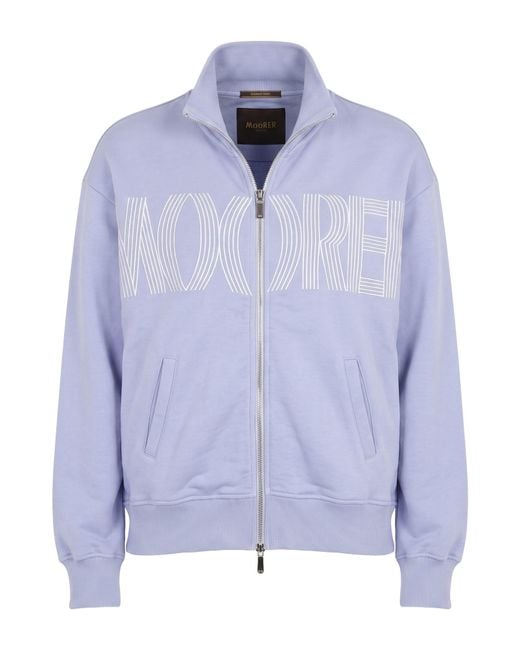 Moorer Blue Sweatshirt Cotton