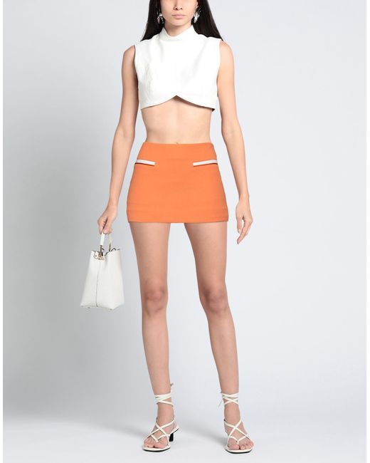 ROWEN ROSE Orange Mini Skirt