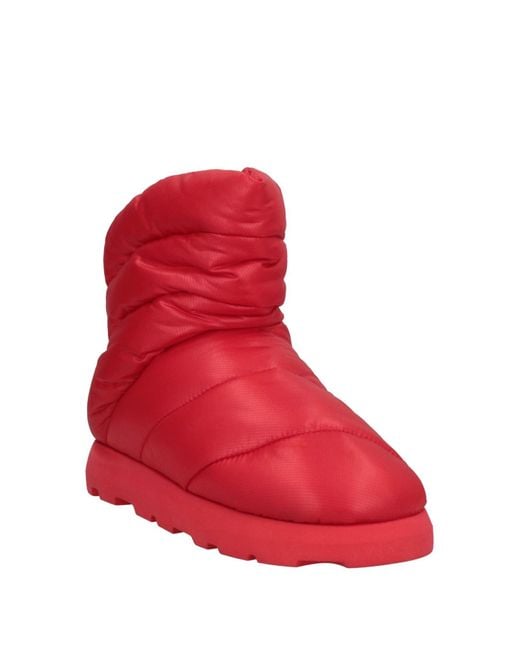 PIUMESTUDIO Red Ankle Boots