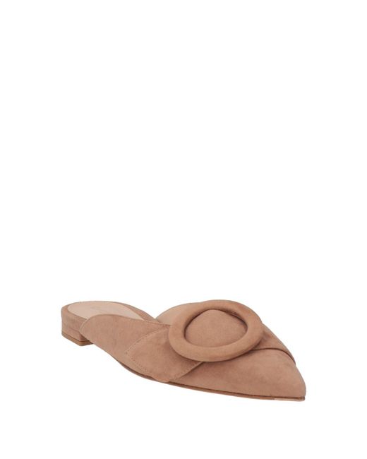 Gianvito Rossi Brown Sand Mules & Clogs Leather