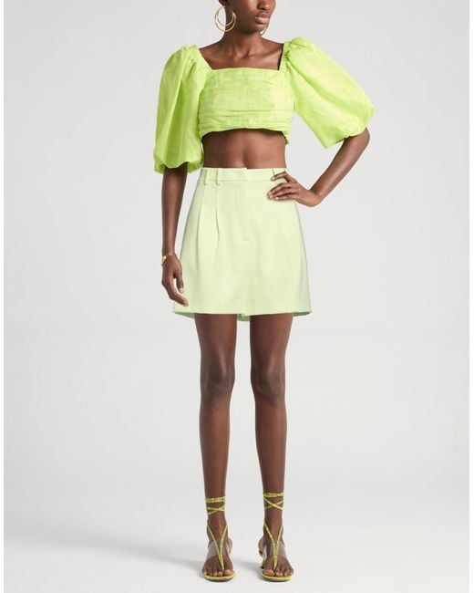 Patrizia Pepe Yellow Shorts & Bermuda Shorts Polyester, Elastane