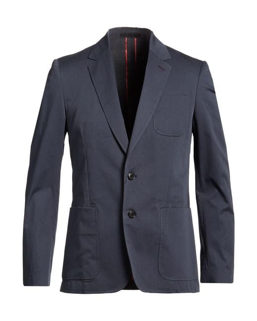 Paul Smith Blue Blazer Cotton, Elastane for men