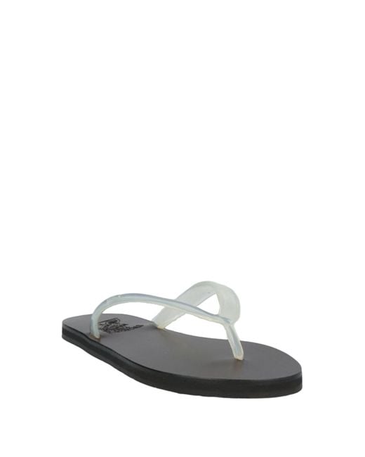 Ancient Greek Sandals White Thong Sandal Rubber