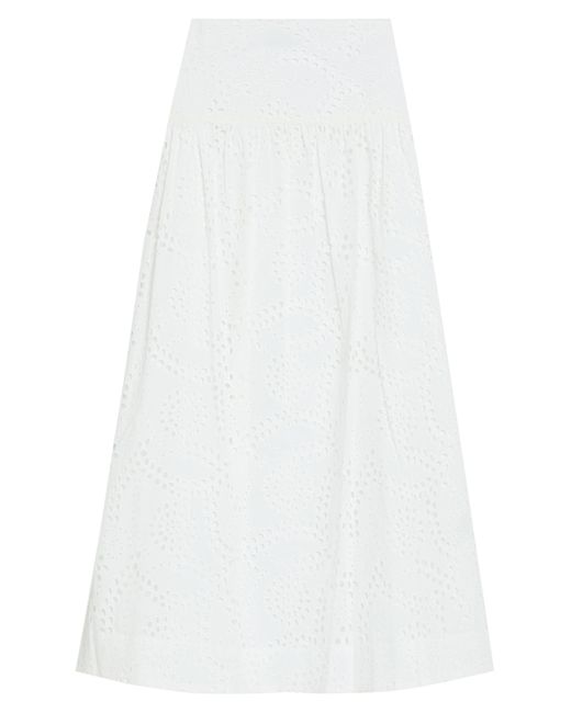 Iris & Ink White Midi Skirt