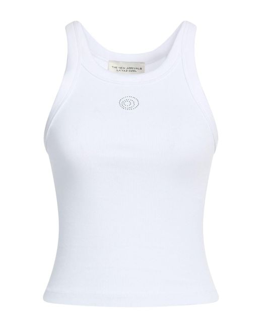 The New Arrivals Ilkyaz Ozel White Tank Tops