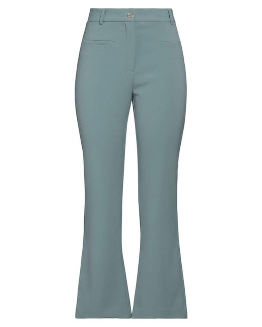 Denny Rose Blue Pants Polyester, Viscose, Elastane