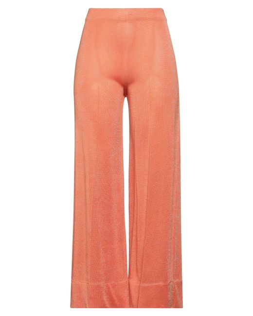 Circus Hotel Orange Pants Viscose, Polyester, Polyamide