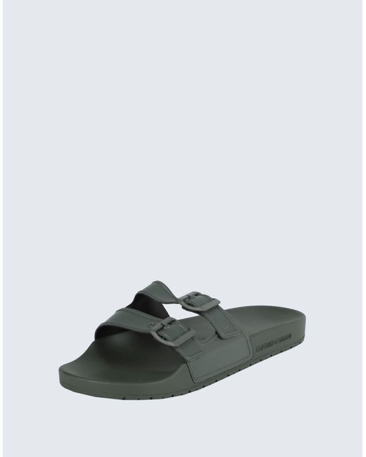 Emporio Armani Green Sandals for men