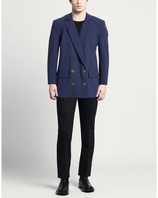 8pm Blue Blazer Polyester, Viscose, Elastane for men