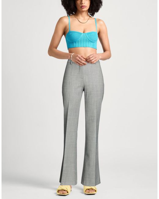 Etro Gray Pants Polyester, Wool, Elastane