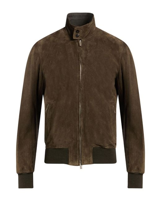 Boglioli Brown Jacket Leather for men