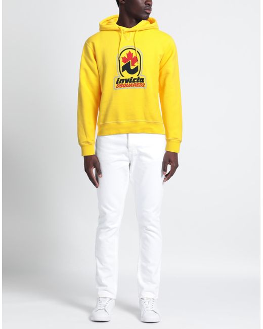 INVICTA x DSQUARED2 Yellow Sweatshirt Cotton, Elastane for men