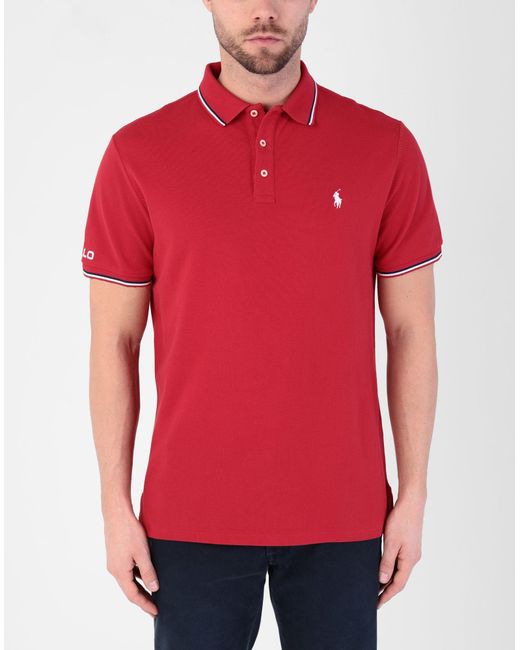 Polo ralph lauren rouge homme Clearance