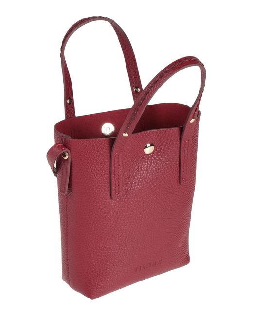 Plinio Visona' Red Handbag Leather