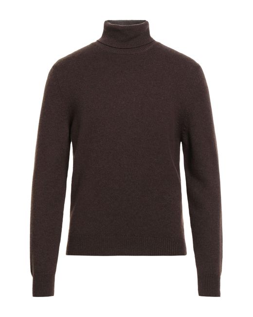 Malo Brown Turtleneck Cashmere for men